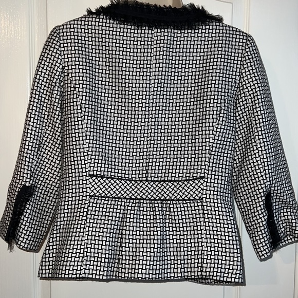 White House Black Market Black & White Checkered Blazer - Picture 5 of 8